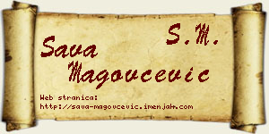 Sava Magovčević vizit kartica